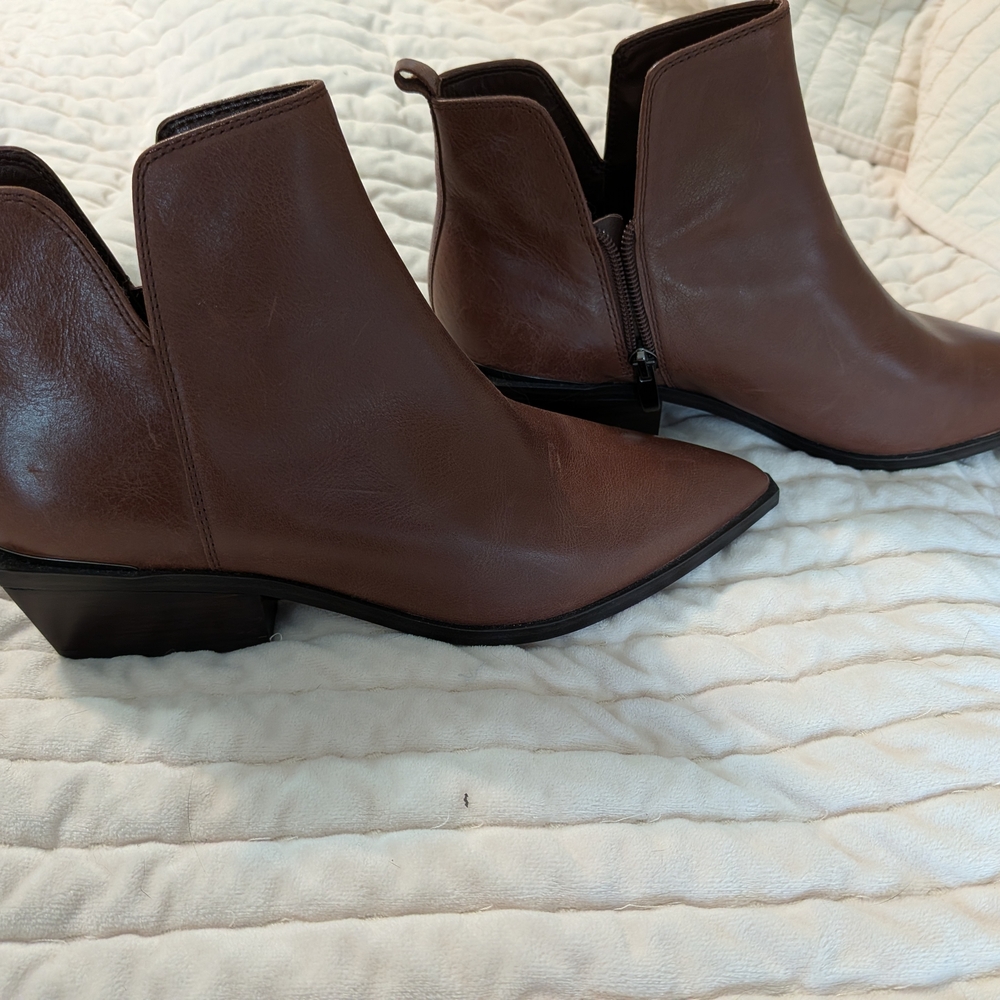 Nine West Brown Pointed Toe Ankle Booties - Picture 7 of 8